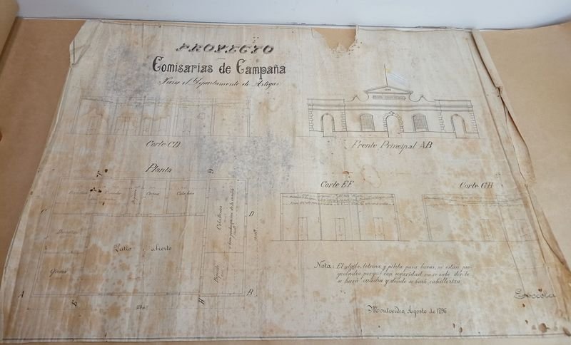 Antiguo Plano de Comisarías de Campaña para Artigas - Proyecto de 1896