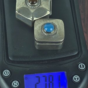 Dos Pastilleros Vintage de Plata con Piedras Semipreciosas - imagen 5