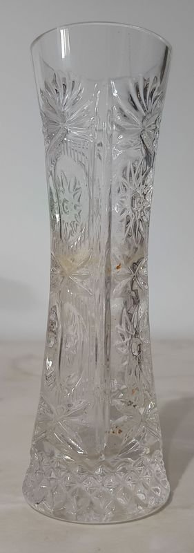Florero de Cristal Facetado al Ácido - Espectacular - imagen 3