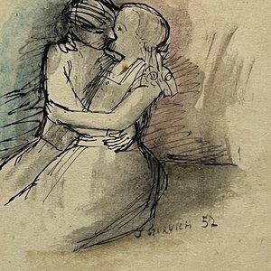 Lote anterior: Acuarela "El Beso" de José Gurvich, 1952