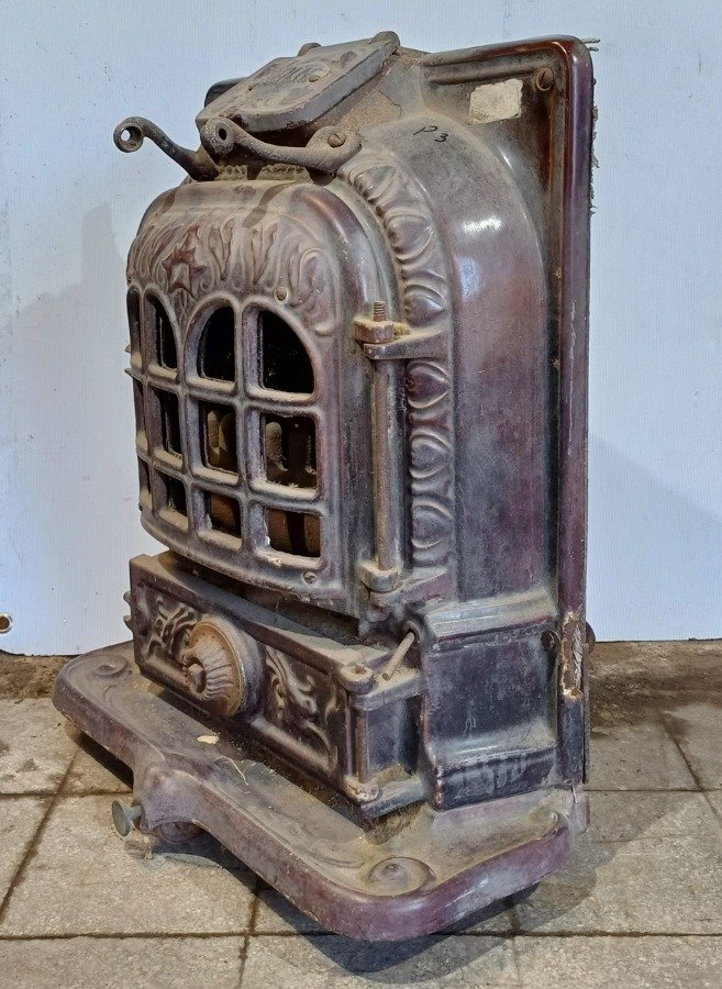 Salamandra antigua en hierro fundido para decoración - imagen 4