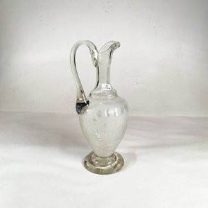Jarra de Cristal Tallado al Ácido con Asa Curva - imagen 1