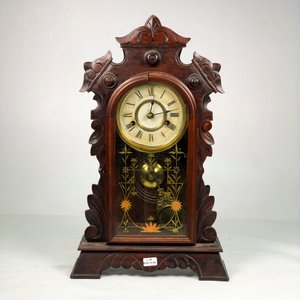Reloj de Pared Antiguo con Péndulo y Llave - imagen 2