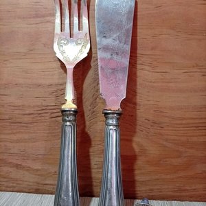 Juego de Cuchillo y Tenedor de Servir Sellados 800 - imagen 1