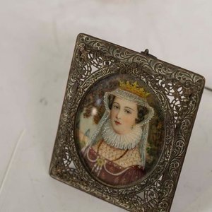 Miniatura Pintada con Marco Calado Estilo Isabelino - imagen 2