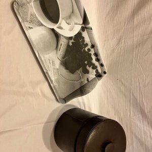 Lote-Bandeja de melamina con temática de café + Balde de hielo térmico / Hielera (con su tapa) - imagen 3