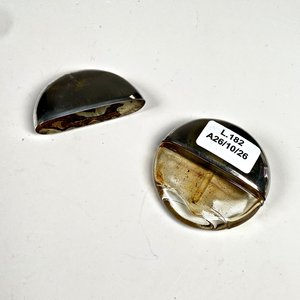 Tres piezas Dunhill: Perfumeros y estuche de metal plateado - imagen 6