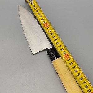 Cuchillo Profesional de Sushi Japonés Hoja Ancha Acero Inoxidable Mango Madera - imagen 6