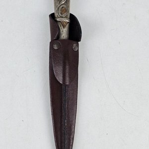 Cuchillo Criollo con Mango de Platería y Vaina de Cuero - imagen 6