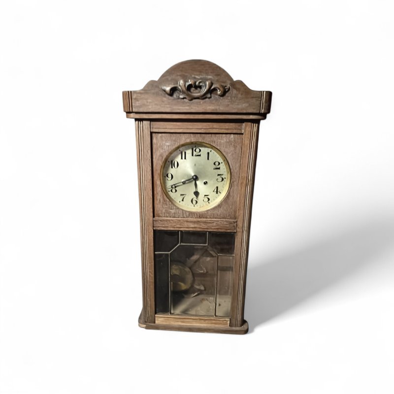 Reloj de Pendulo Vintage de Roble, No Funciona - imagen 2