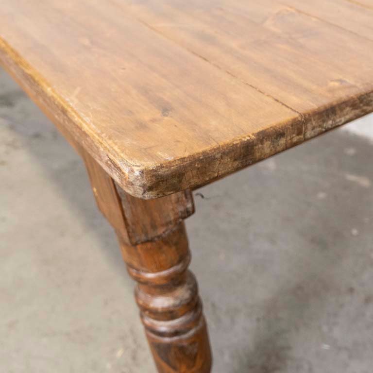 Mesa de comedor rústica con patas torneadas - imagen 3