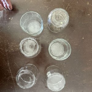 Juego de 6 Vasos de Vidrio con Cortes Geométricos - imagen 5