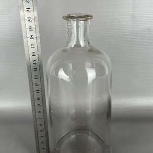 Frasco de Farmacia Antiguo de Vidrio Transparente - imagen 3