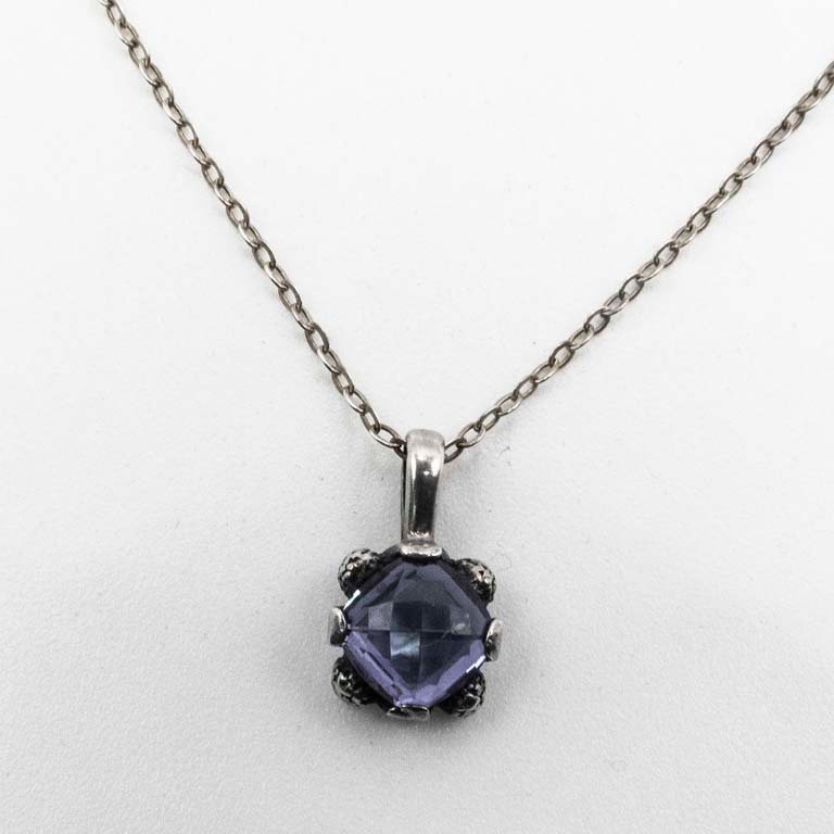 Cadena de Plata con Dije de Amatista