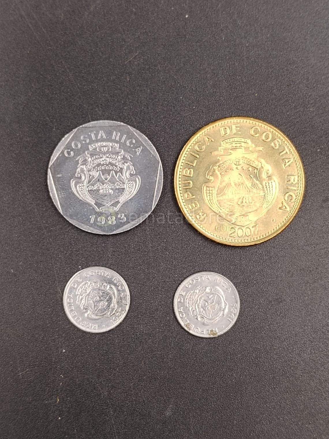 Lote de 4 Monedas de Costa Rica