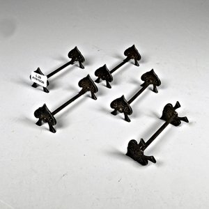 Juego de 5 Posa Cubiertos de Metal Blanco con Diseño de Pica - imagen 2