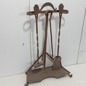 Juego de Accesorios para Estufa a Leña y Candelabros de Hierro - imagen 4