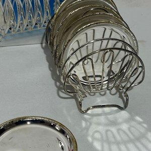 Set de 6 Posavasos Metálicos con Soporte Plateado - imagen 9