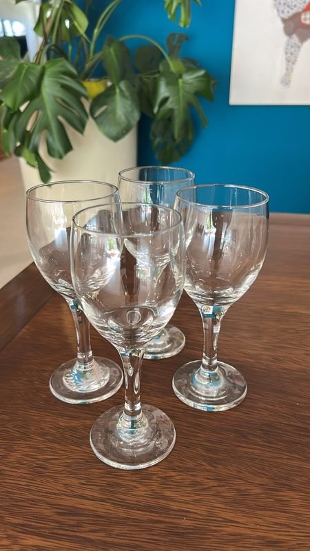 4 Copas de Vino Blanco de Cristal - imagen 1