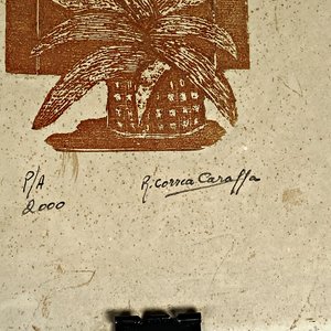 Dos grabados artísticos, uno firmado por R. Correa Caraffa - imagen 6