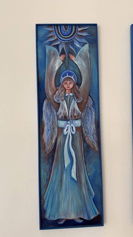 Ángel del Sol, Técnica Mixta sobre Madera Original