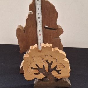 Lote de 2 Jarras de Aluminio de Corinthians y Santos, Set de Cubiertos de Ensalada y 2 Árboles Decorativos de Madera - imagen 4