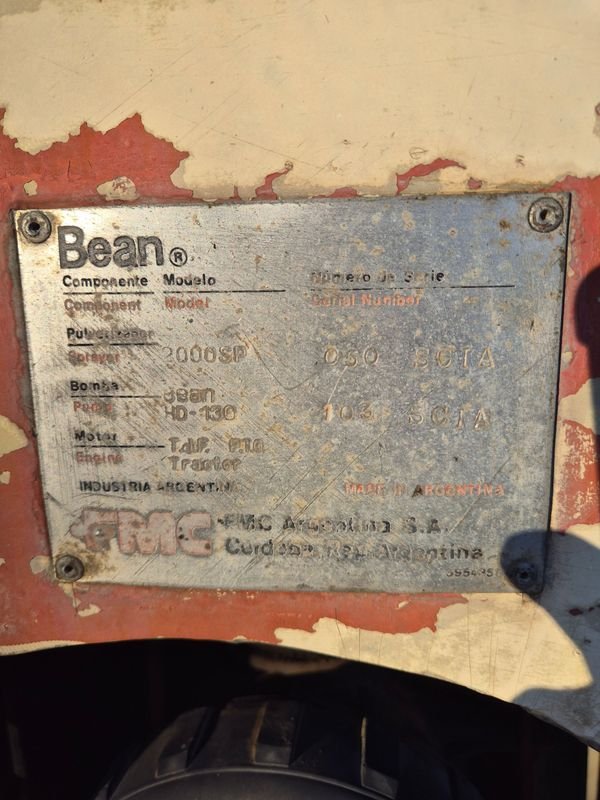 Atomizadora de pico de 2000LTS marca Bean fuera de servicio - imagen 4
