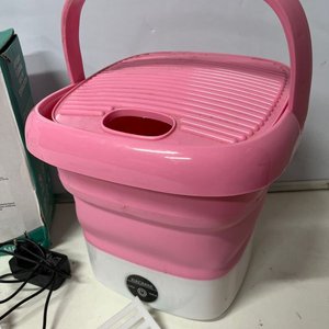 Mini Lavadora Plegable MaxTop Rosa y Blanca - Nueva en Caja - imagen 2
