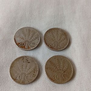 4 Monedas de Plata Uruguayas "20 Cts" - imagen 1