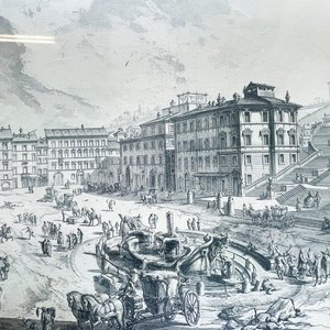 Grabado "Veduta di Piazza di Spagna" Marco Dorado - imagen 2