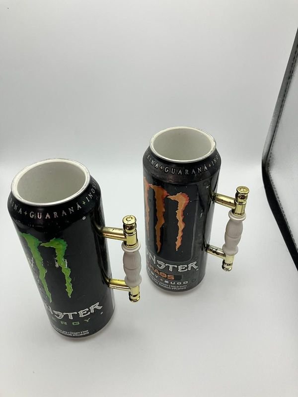 Lote de dos jarras artesanales estilo chopp