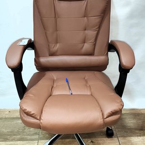 Sillón Ejecutivo Capitaneado en Eco Cuero Marrón, Reclinable y Regulable - imagen 5