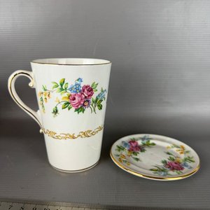 Taza y platillo de porcelana Royal Chelsea, estilo inglés - imagen 6