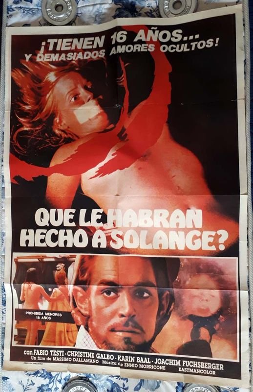 Poster Original "¿Qué le habrán hecho a Solange?" (1972) - Fabio Testi