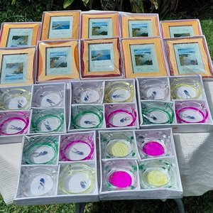 Lote de 10 Portarretratos y 5 Ceniceros de Vidrio Decorado - imagen 3