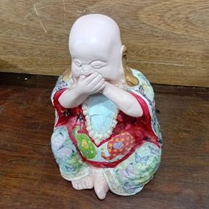 Figura Buda "No Habla" en Yeso Decorado - imagen 5