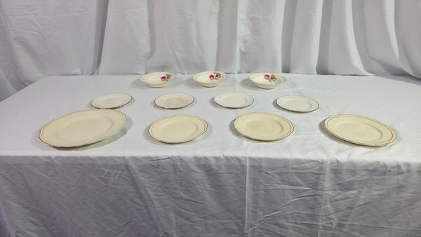 Lote de 11 Piezas de Loza Inglesa Sellada Alfred Meakin y Old Foley - imagen 1