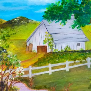 Cuadro al óleo "Paisaje Campestre" firmado "Alis" - imagen 2