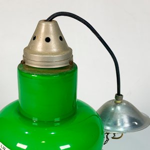 Colgante de Opalina Verde Vintage, 29 x 25 cm - imagen 2