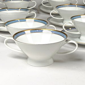 Juego de 19 Piezas de Porcelana Rosenthal para Consomé: Tazas y Platillos - imagen 3