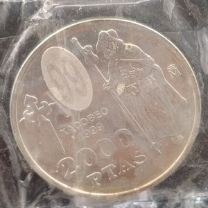 Moneda de Plata Española 2000 Pesetas Xacobeo 1999 - imagen 3
