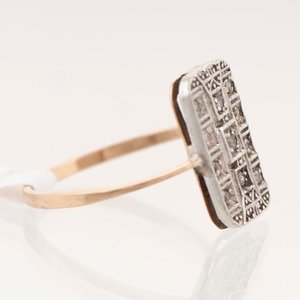 Anillo de Oro 18k y Plata con Brillantes - imagen 2