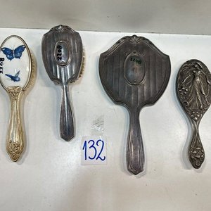 Set de 2 Espejos de Mano y 2 Cepillos Antiguos - imagen 2