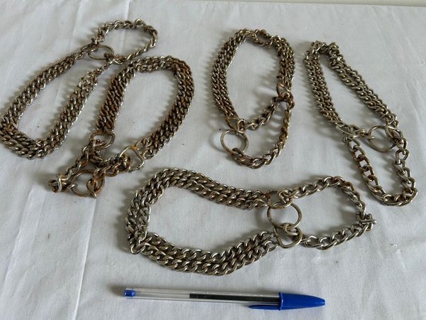 Lote de 4 Collares de Cadena para Mascotas