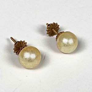 Par de Caravanas de Oro con Perlas de Cultivo - imagen 2