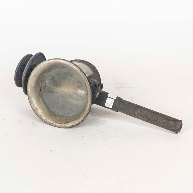 Farol de Coche Antiguo de Cachila con Vidrio Dañado