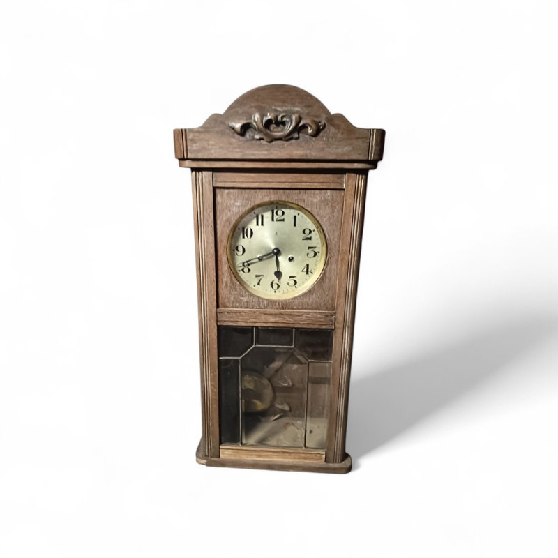 Lote anterior: Reloj de Pendulo Vintage de Roble, No Funciona