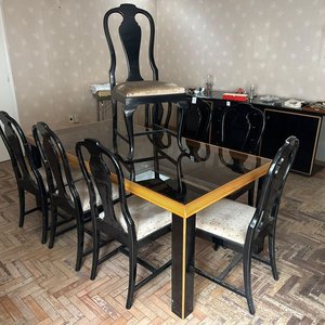 Juego de Comedor de 8 Sillas con Mesa y Tapa de Vidrio - imagen 5