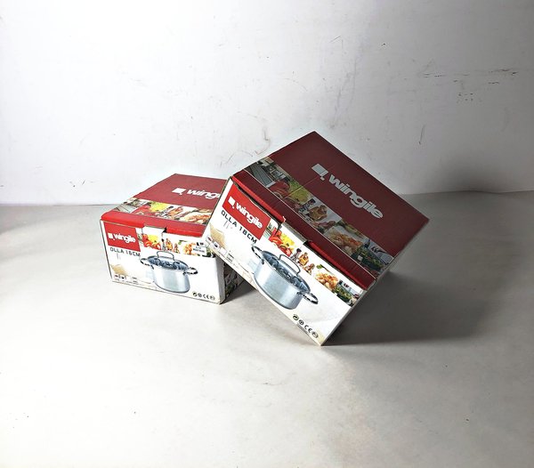 Dos Ollas de Acero Inoxidable con Tapa de Vidrio (16 y 18 cm) - imagen 1