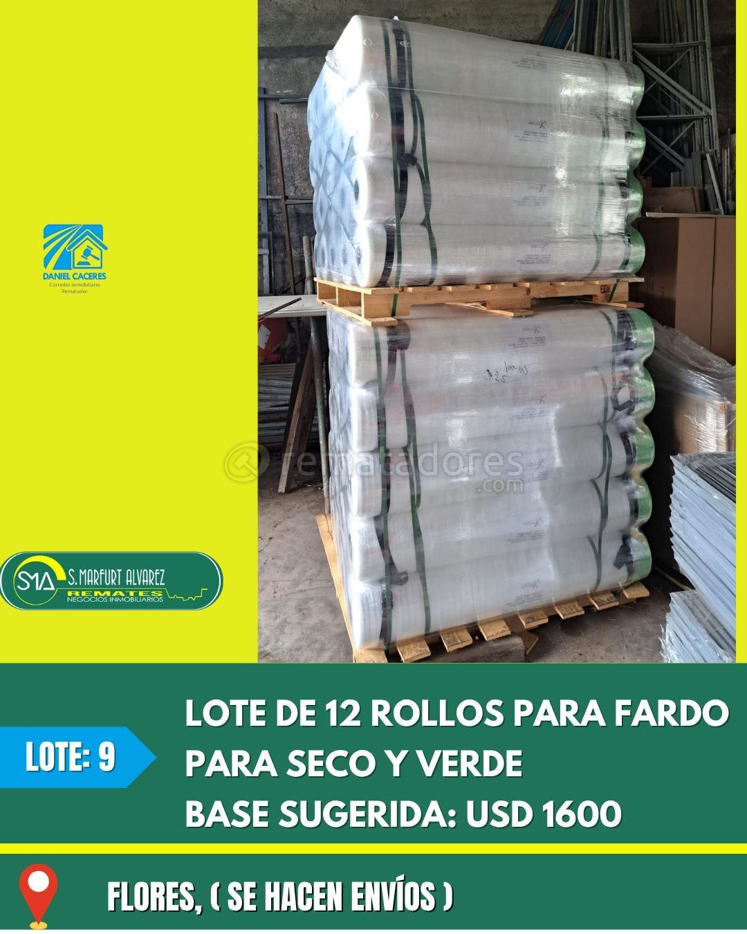 Lote de 12 Rollos para Fardo de Seco y Verde